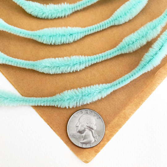 Petite 2-1/2" Bump Chenille for Beards and Arms in Aqua ~ 1 yd. (15 bumps)